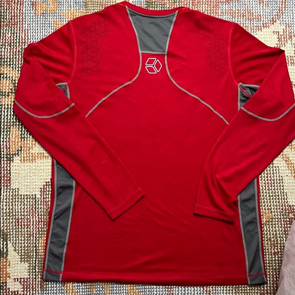 REI Men’s Red and Gray Long Sleeve Base Layer Top Size L - Picture 6 of 7